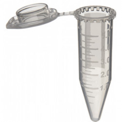Labcon 5.0 mL SuperClear® Centrifuge Tubes with Attached Caps, Clear, in Resealable Bags 2500 tubes (250tubes x 10 packs)