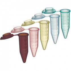 Labcon 5.0 mL SuperClear® Centrifuge Tubes with Attached Caps, Assorted Colors, in Resealable Bags 2000 tubes  (200tubes x 10 packs)