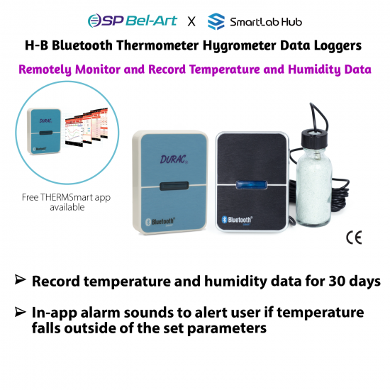 Bộ ghi dữ liệu nhiệt kế - tỷ trọng kế kết nối bluetooh Bel-Art H-B
