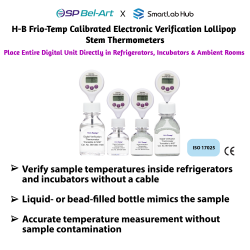 Bel-Art Frio-Temp Calibrated Electronic Verification Lollipop Stem Thermometers