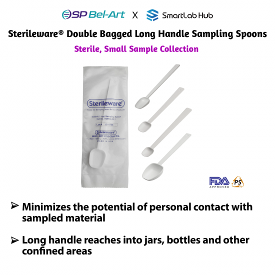 Muỗng lấy mẫu cán dài Bel-Art Sterileware® Double Bagged