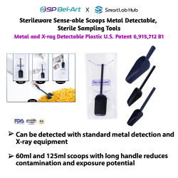 Muỗng lấy mẫu khử trùng Bel-Art Sterileware® Sense-able Scoops Metal Detectable