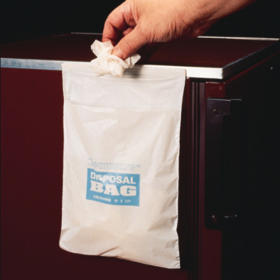 Túi rác tự dính Bel-Art CleanwareTM Polyethylene White; tải trọng 3 lb, dày 1.0 mil, 8 in. W x 10 in. H (Hộp 50 cái)