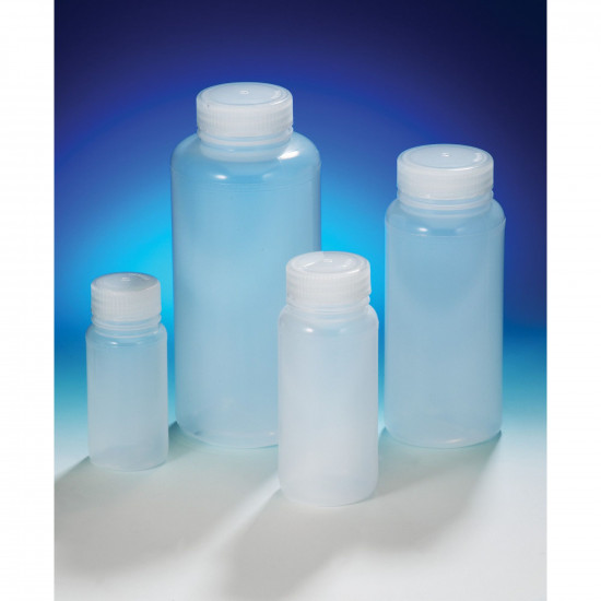 Bình miệng rộng 250ml (8oz) Bel-Art Precisionware Polyethylene mật độ thấp; nắp Polypropylene, miệng 45mm (Bộ 12 bình)