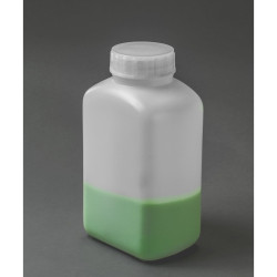 Bel-Art Polystormor Square Edge, Wide-Mouth 500ml (16oz) Polyethylene Bottles; Polypropylene Cap, 43mm Closure (Pack of 12)
