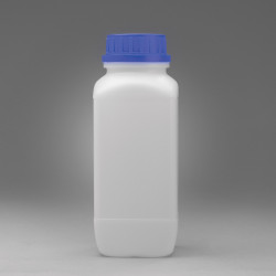 Bel-Art Square 1000ml Polyethylene Bottles; Polypropylene Cap, 53mm Closure (Pack of 6)