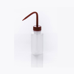 Bel-Art Narrow-Mouth 125ml (4oz) Polyethylene Wash Bottles; Red Polypropylene Cap, 28mm Closure (Pack of 6)