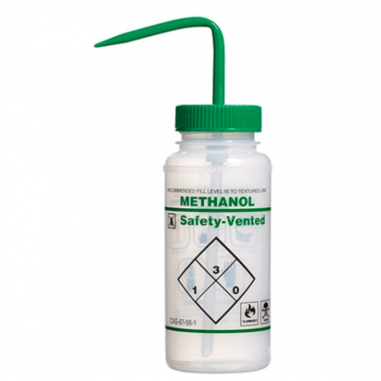 Bình tia miệng rộng van an toàn Bel-Art 500ml (16oz); nhãn 2 màu Methanol; Polyethylene, nắp Polypropylene màu xanh lá (Bộ 3 bình) Bình tia miệng rộng van an toàn Bel-Art 500ml (16oz); nhãn 2 màu Methanol; Polyethylene, nắp Polypropylene màu xanh lá (Bộ 3 bình)