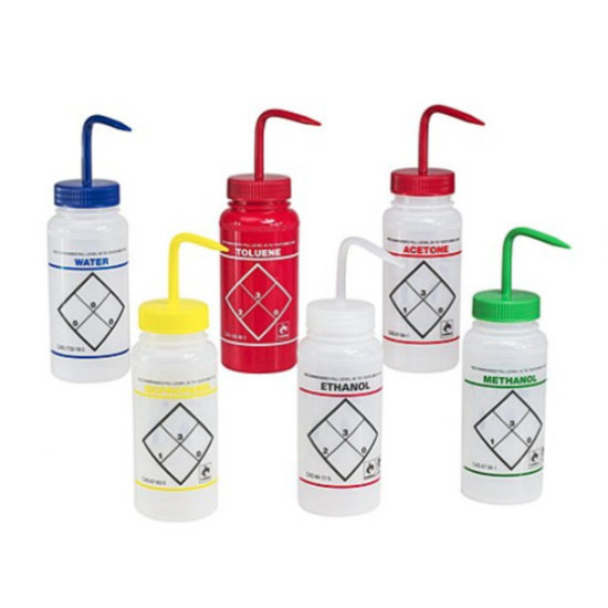 Bộ bình tia miệng rộng nhiều màu Bel-Art 500ml (16oz); Polyethylene, nắp Polypropylene (Bộ 6 bình) Bộ bình tia miệng rộng nhiều màu Bel-Art 500ml (16oz); Polyethylene, nắp Polypropylene (Bộ 6 bình)