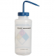 Bình tia miệng rộng Bel-Art 1000ml (32oz) nhãn an toàn 4 màu Distilled Water; Polyethylene; nắp Polypropylene xanh dương (Bộ 4 bình)