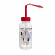 Bình tia miệng rộng van an toàn Bel-Art 250ml (8oz) Right-to-Know nhãn 4 màu Acetone; Polyethylene; nắp Polypropylene màu đỏ (Bộ 4 bình)