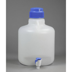 Bel-Art Autoclavable Polypropylene Carboy with Spigot; 10 Liters (2.6 Gallons)