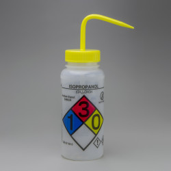 Bel-Art GHS Labeled Safety-Vented Isopropanol Wash Bottles; 500ml (Pack of 4)