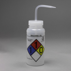 Bel-Art GHS Labeled Safety-Vented Machine Oil Wash Bottles; 500ml (Pack of 4)