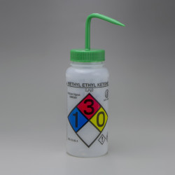 Bình tia Bel-Art nhãn GHS Methyl Ethyl Ketone; 500ml (Bộ 4 bình)