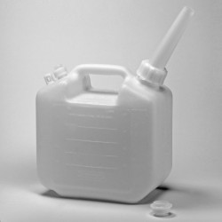 Bel-Art Polyethylene Jerrican; 5 Liters (1.25 Gallons), Screw Cap, 1 in. I.D. Spout