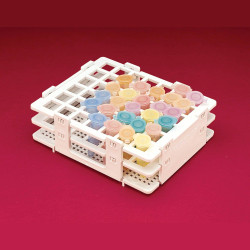 Bel-Art No-Wire Microcentrifuge Tube Rack; For 0.5ml Tubes, 63 Places