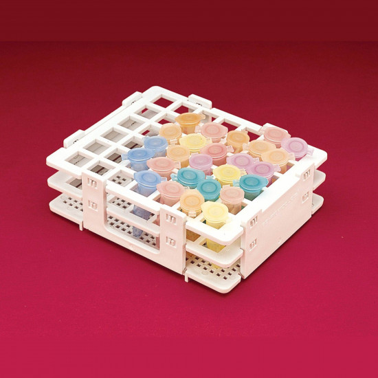 Bel-Art No-Wire Microcentrifuge Tube Rack; For 1.5ml Tubes, 42 Places Bel-Art No-Wire Microcentrifuge Tube Rack; For 1.5ml Tubes, 42 Places