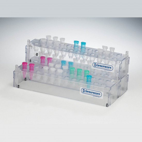 Bel-Art Connecting Microcentrifuge Tube Rack; For 0.5ml Tubes, 24 Places