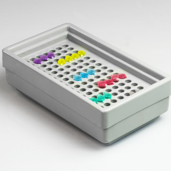 Bel-Art Microcentrifuge Tube Ice Rack; For 400 Microliter Tubes, 105 Places