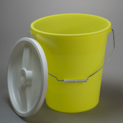 Thùng nhựa màu vàng Bel-Art Polyetylen 13,2 Lít, Chiều cao 12¾ inch, ID 10½ inch