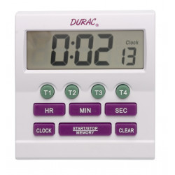Bel-Art, H-B DURAC 4-Channel Electronic Timer and Clock with Certificate of Calibration