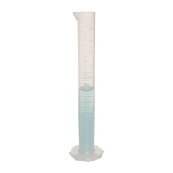 Bel-Art Single Scale 100ml Polypropylene Graduated Cylinder; 1.0ml Graduation