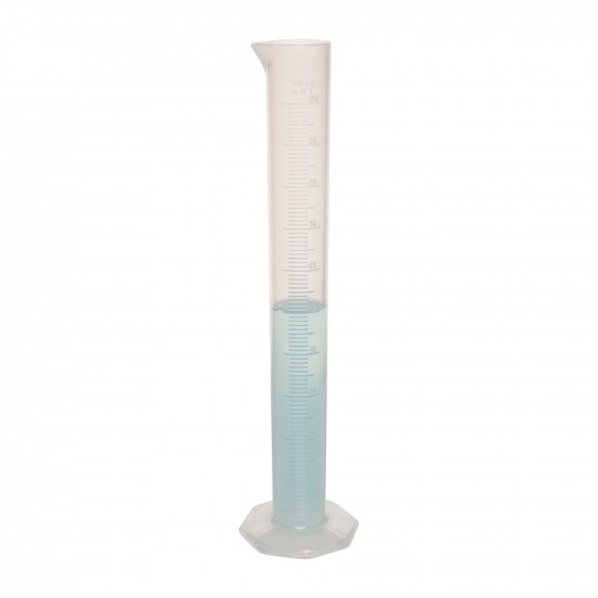 Bel-Art Single Scale 100ml Polypropylene Graduated Cylinder; 1.0ml Graduation