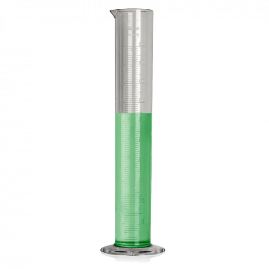 Bel-Art 500ml Clear TPX® Graduated Cylinder; 5.0ml Graduation