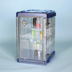 Tủ hút ẩm vỏ xanh lam Bel-Art Secador® Clear 4.0 Vertical, 1.9 cu. ft.