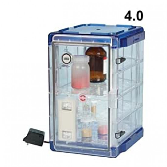 Tủ hút ẩm tự động vỏ xanh lam Bel-Art Secador® Vertical Profile Clear 4.0; 230V, 1.9 cu. ft.