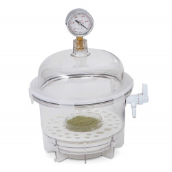 Bel-Art Lab Companion Clear Polycarbonate Round Style Vacuum Desiccator; 6 Liter
