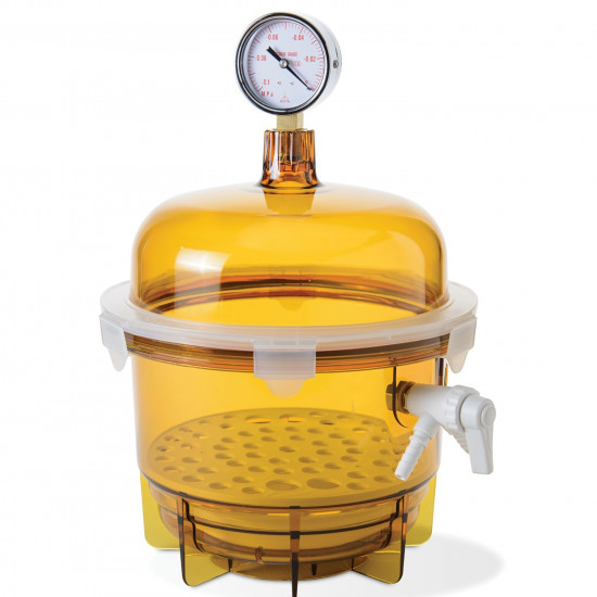 Bình hút ẩm chân không Bel-Art Lab Companion Amber Polycarbonate; 6 Lít