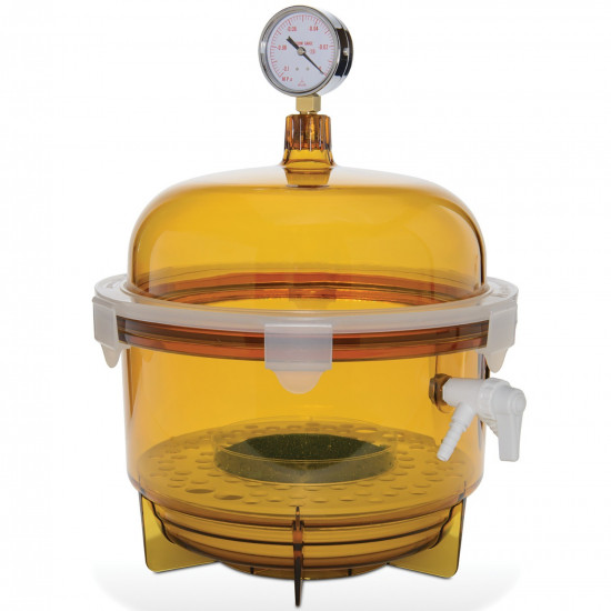 Bình hút ẩm chân không Bel-Art Lab Companion Amber Polycarbonate; 10 Lít