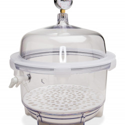 Bel-Art Lab Companion Clear Polycarbonate Round Style Vacuum Desiccator; 20 Liter