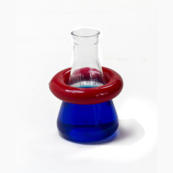 Bel-Art Round 0.5lb Lead Ring Flask Weight with Vikem Vinyl Coating; For 125-500ml Flasks