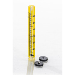 Bel-Art Riteflow Borosilicate Glass Unmounted Flowmeter; 65mm Scale, Size 2