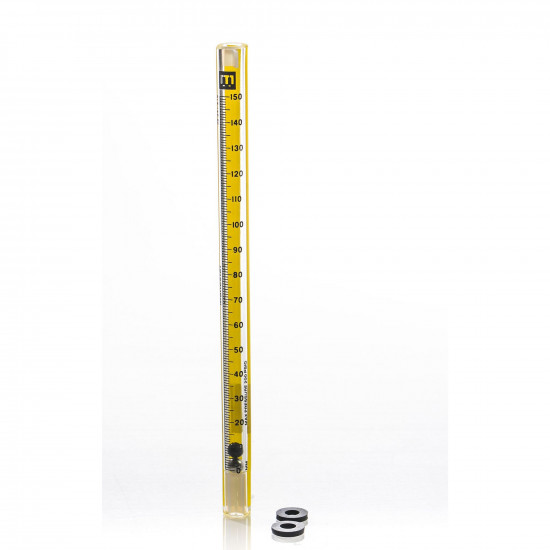 Bel-Art Riteflow Borosilicate Glass Unmounted Flowmeter; 150mm Scale, Size 4