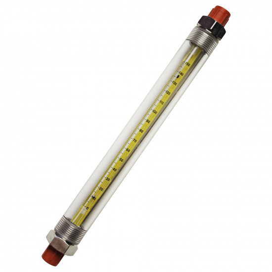 Bel-Art Riteflow Borosilicate Glass Guarded Flowmeter; 150mm Scale, Size 3