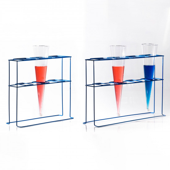 Bel-Art Poxygrid Imhoff Cone Rack; 3 Places, 17¹⁄₂ x 6³⁄₄ x 16 in.