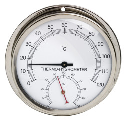 Bel-Art, H-B DURAC Thermometer-Hygrometer; 0/120C, 0/100 Percent Humidity Range, Stainless Steel