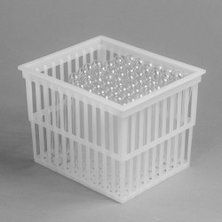 Bel-Art Polypropylene Test Tube Basket; 5 x 4 x 4 in., No Lid