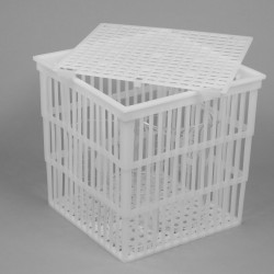 Bel-Art Polypropylene Test Tube Basket; 9 x 9 x 9 in., With Lid