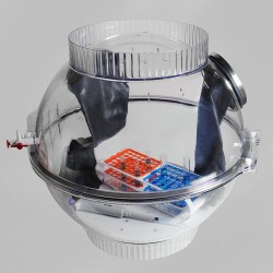 Bel-Art Polycarbonate Techni-Dome 360 Degree Glove Box Chamber; 22 x 22 in., 65 Liters