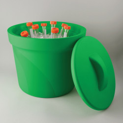 Bel-Art Magic Touch 2™ High Performance Green Ice Bucket; 4.0 Liter, With Lid