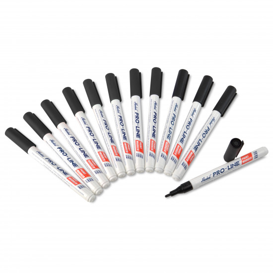 Bel-Art Black Solvent-Based Paint Pen Markers (Pack of 12)