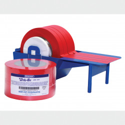 Bel-Art Write-On Red Label Tape; 40yd Length, ³/₄ in. Width, 3 in. Core (Pack of 4)