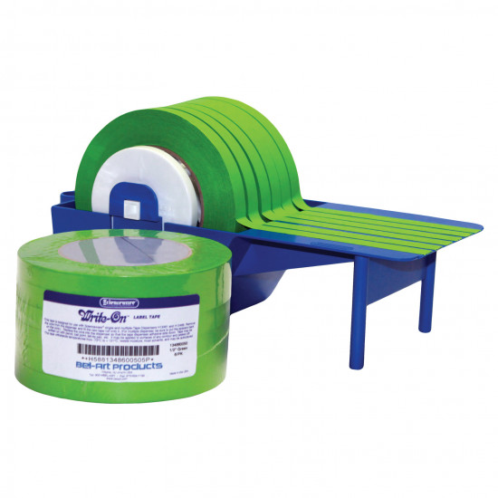 Bel-Art Write-On Green Label Tape; 40yd Length, ¹/₂ in. Width, 3 in. Core (Pack of 6)