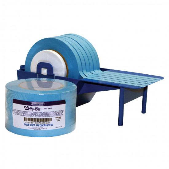 Bel-Art Write-On Blue Label Tape; 40yd Length, ¹/₂ in. Width, 3 in. Core (Pack of 6)