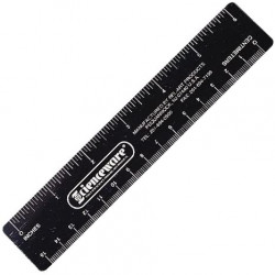 Bel-Art Fluorescent Ruler; Metric/English Scale, 15cm, 6 in.